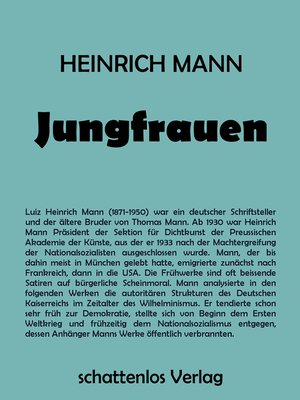 cover image of Jungfrauen